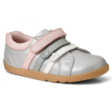 Bobux Ezüst rózsaszín-fehér tépőzáras kiscipő - 24 (2-3 éves)