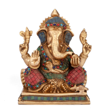 Bodhi Ganesh réz szobor, többszínű, 20cm - Bodhi dekoráció