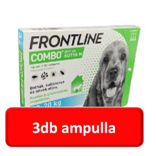 Boehringer Ingelheim 3csomagtól : Frontline Combo kutya M 10-20kg. 3db ampulla élősködő elleni készítmény kutyáknak