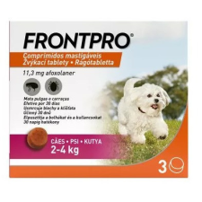 Boehringer Ingelheim Animal Health FRONTPRO rágótabletta kutyáknak (2–4 kg) 3 db élősködő elleni készítmény kutyáknak