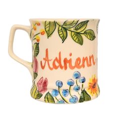 BögeManufaktúra Feliratos neves Virágos bögre FVB100 bögrék, csészék