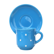 BögeManufaktúra Kávés bögre kistányérral világos kék bögrék, csészék