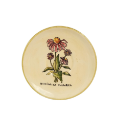 BögeManufaktúra Kávés kistányér Bíbor Kasvirág tányér és evőeszköz