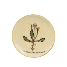 BögeManufaktúra Kávés kistányér Gyermekláncfű tányér és evőeszköz