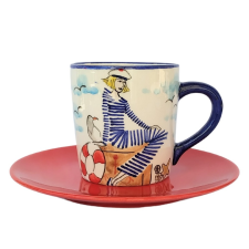 BögeManufaktúra Női matróz bögre és reggeliző tányér bögrék, csészék