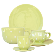 BögeManufaktúra Reggeliző nagy szett pasztell zöld bögrék, csészék