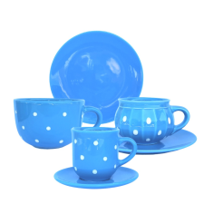 BögeManufaktúra Reggeliző nagy szett világoskék bögrék, csészék