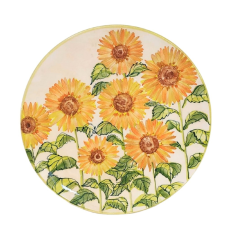 BögeManufaktúra Reggelizős tányér Napraforgó tányér és evőeszköz