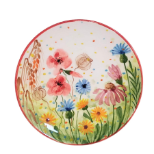 BögeManufaktúra Reggelizős tányér Pipacsmező tányér és evőeszköz