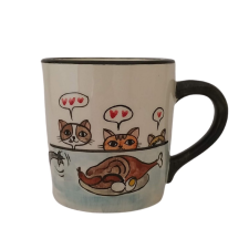 BögeManufaktúra Vicces Cica bögre leskelődők ajándéktárgy