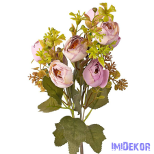  Boglárka 5 ágú selyemvirág csokor 32cm - Lila dekorációs kellék