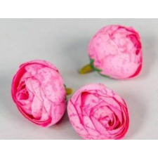  Boglárka fej selyemvirág fej 3 cm - Élénk Rózsaszín dekoráció