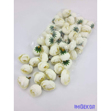  Boglárka fej selyemvirág fej 3 cm - Krém dekoráció
