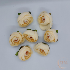  Boglárka selyem virágfej - 4,5 cm - ivory dekorációs kellék