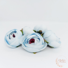  Boglárka selyem virágfej - 4,5 cm - világoskék dekorációs kellék