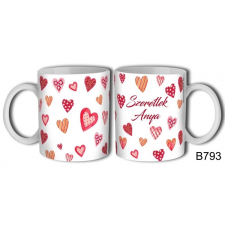  Bögre, Anyák napja, szeretlek Anya, mintás szívecskék ajándéktárgy