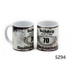  Bögre Boldog 70. Születésnapot Old Time 3dl SZ94 - Szülinapos bögre bögrék, csészék