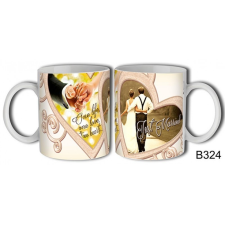  Bögre, Just Married, esküvői pár és szív ajándéktárgy