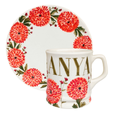 Bögre Manufaktúra Anya Narancs Virágos bögre  és reggeliző tányér bögrék, csészék