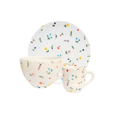 Bögre Manufaktúra Apró virágos reggeliző készlet kis jumbóval bögrék, csészék