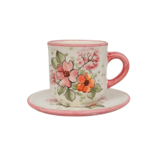Bögre Manufaktúra Csipkerózsa vadvirág kávés bögre és kistányér bögrék, csészék