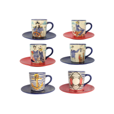 Bögre Manufaktúra Hatszemélyes matróz  reggeliző szett bögrék, csészék