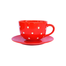 Bögre Manufaktúra Jumbo  bögre és reggeliző tányér piros bögrék, csészék