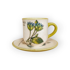 Bögre Manufaktúra Kék Tündérrózsa kávés bögre kistányérral bögrék, csészék