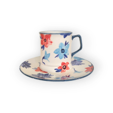 Bögre Manufaktúra Kék virágos bögre és reggeliző tányér bögrék, csészék