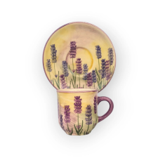 Bögre Manufaktúra Levendulás kávés bögre és kistányér bögrék, csészék