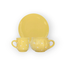 Bögre Manufaktúra Reggeliző szett pasztelll sárga bögrék, csészék
