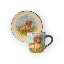 Bögre Manufaktúra Tacskó barna kutyás bögre és reggeliző tányér bögrék, csészék