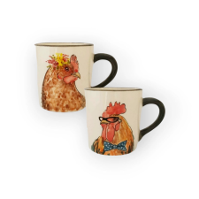Bögre Manufaktúra Valentin napi kakasfiú és tyúkocska bögre bögrék, csészék