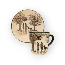 Bögre Manufaktúra Vicces kutyás párral bögre és reggeliző tányér VK031 bögrék, csészék