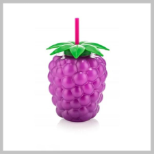  Bögre Műanyag Szeder Formájú 800 ml Szívószállal 8693395018204 bögrék, csészék