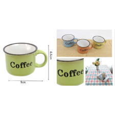  BÖGRE PORCELÁN &quot;COFFEE&quot; 9X6,5CM 3F. 400ML bögrék, csészék