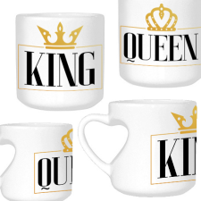  Bögre szív - king queen bögrék, csészék