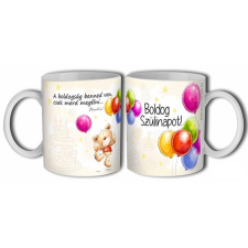  Bögre születésnapra, Boldog szülinapot, maci lufikkal ajándéktárgy