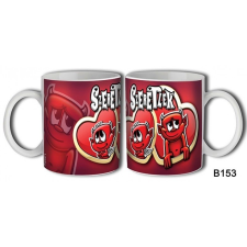  Bögre, Valentin nap, ördög pár, szeretlek tányér és evőeszköz