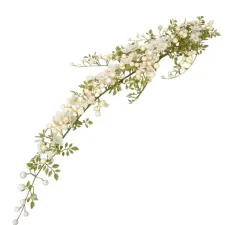  Bogyós, virágos girland 76cm dekorációs kellék