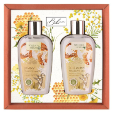 BOHEMIA GIFTS BOHEMIA GIFT Med a kozí mléko 500 ml kozmetikai ajándékcsomag