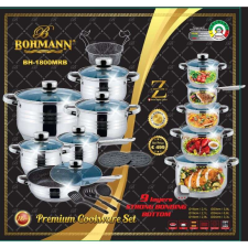 Bohmann 18 db. rozsdamentes acél edénykészlet edény