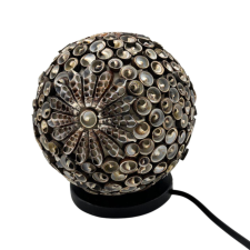 Boho Kagyló Lámpa - Barna Gömbölyű - 15cm világítás