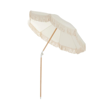 BOHO LOUNGE strand napernyő rojtokkal, krémszín ?180cm kerti bútor