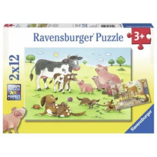  Boldog állatcsaládok 2 x 12 darabos puzzle puzzle, kirakós