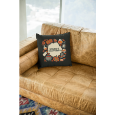  Boldog Halloweent fekete párna egyedi ajándék