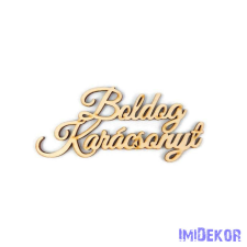  Boldog Karácsonyt nagy felirat 5db/csomag 6x13cm dekorációs kellék