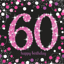 Boldog születésnapot Happy Birthday 60 szalvéta 16 db-os 33*33 cm party kellék