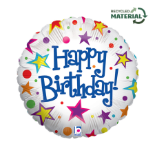 Boldog születésnapot Happy Birthday Bright fólia lufi 46 cm party kellék