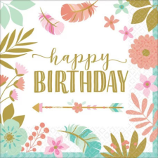 Boldog születésnapot Happy Birthday Girl szalvéta 16 db-os 33*33 cm party kellék